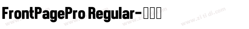 FrontPagePro Regular字体转换